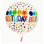 Balon din Folie Metalizata, Flippy, Figurine 4D, Model Happy Birthday, Tematica Aniversara Bombonele, 63x24 cm, Ambalaj