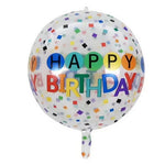 Balon din Folie Metalizata, Flippy, Figurine 4D, Model Happy Birthday, Tematica Aniversara Bombonele, 63x24 cm, Ambalaj