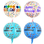 Balon din Folie Metalizata, Flippy, Figurine 4D, Model Happy Birthday, Tematica Aniversara Bombonele, 63x24 cm, Ambalaj