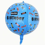 Balon din Folie Metalizata, Flippy, Figurine 4D, Model Happy Birthday, Tematica Aniversara Bombonele, 63x24 cm, Ambalaj