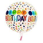 Balon din Folie Metalizata, Flippy, Figurine 4D, Model Happy Birthday, Tematica Aniversara Bombonele, 63x24 cm, Ambalaj