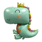 Balon din Folie Metalizata, Flippy, Figurina Dinozaur, Tema Animalute, 75-80 cm, Ambalaj Individual, Pai Inclus,