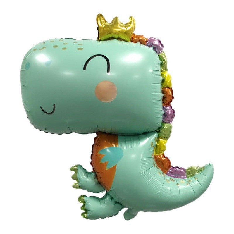 Balon din Folie Metalizata, Flippy, Figurina Dinozaur, Tema Animalute, 75-80 cm, Ambalaj Individual, Pai Inclus,