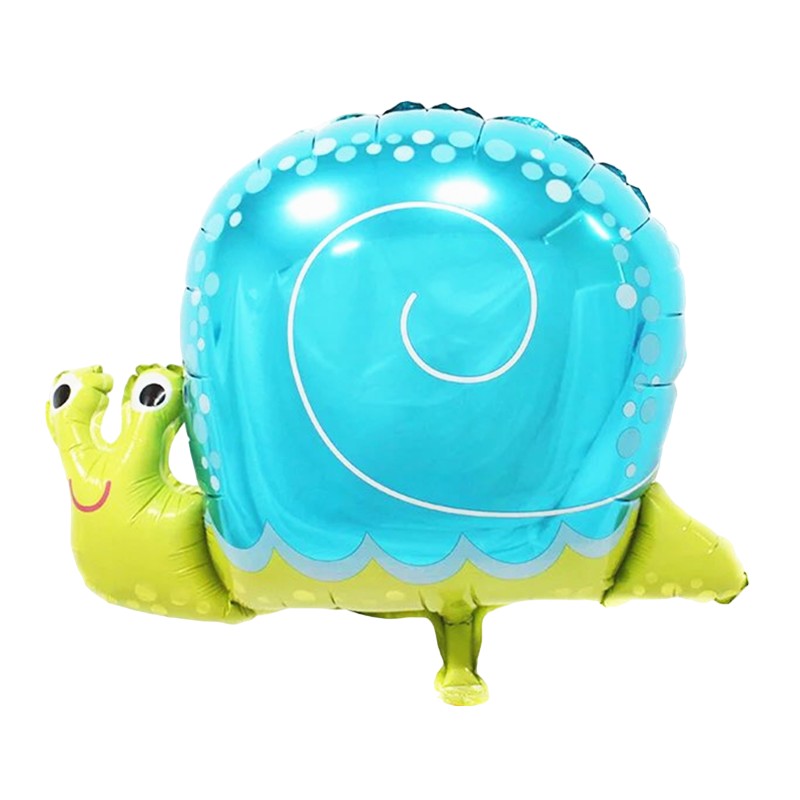 Balon din Folie Metalizata, Flippy, Figurina Melc, Tema Animalute, 30 cm, Ambalaj Individual, Pai Inclus, Umflare cu