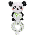 Balon din Folie Metalizata, Flippy, Figurine Animalute, Tip Bratara, Model Panda, 13 x 35 cm, Ambalaj Individual, Pai
