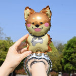 Balon din Folie Metalizata, Flippy, Figurine Animalute, Tip Bratara, Model Catel, Ambalaj Individual, Pai Inclus,