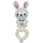 Balon din Folie Metalizata, Flippy, Figurine Animalute, Tip Bratara, Model Iepuras, Ambalaj Individual, Pai Inclus,