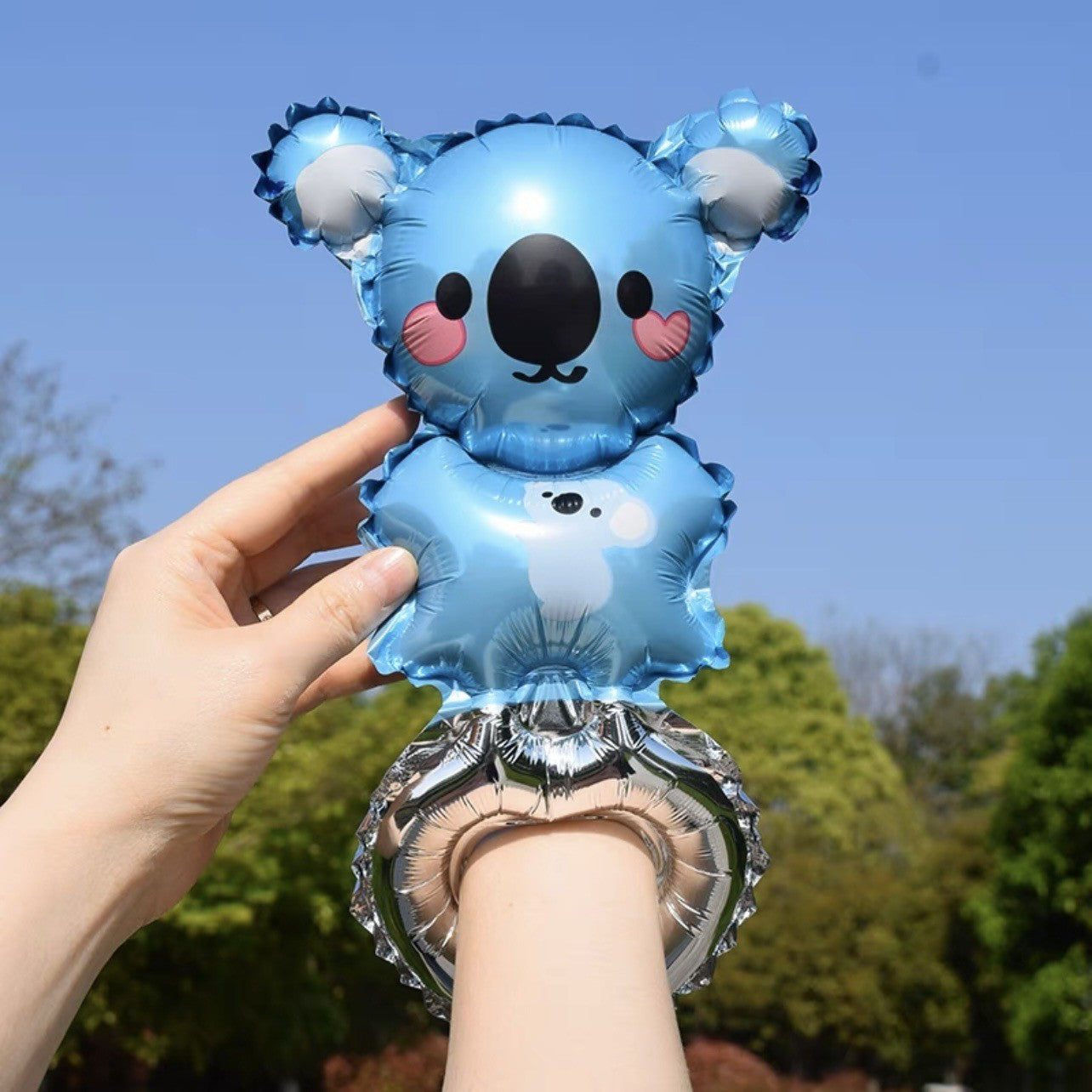 Balon din Folie Metalizata, Flippy, Figurine Animalute, Tip Bratara, Model Koala, Ambalaj Individual, Pai Inclus,