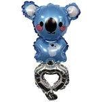 Balon din Folie Metalizata, Flippy, Figurine Animalute, Tip Bratara, Model Koala, Ambalaj Individual, Pai Inclus,