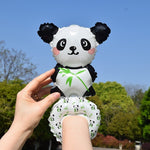 Balon din Folie Metalizata, Flippy, Figurine Animalute, Tip Bratara, Model Panda, Ambalaj Individual, Pai Inclus,