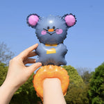 Balon din Folie Metalizata, Flippy, Figurine Animalute, Tip Bratara, Model Soricel, Ambalaj Individual, Pai Inclus,