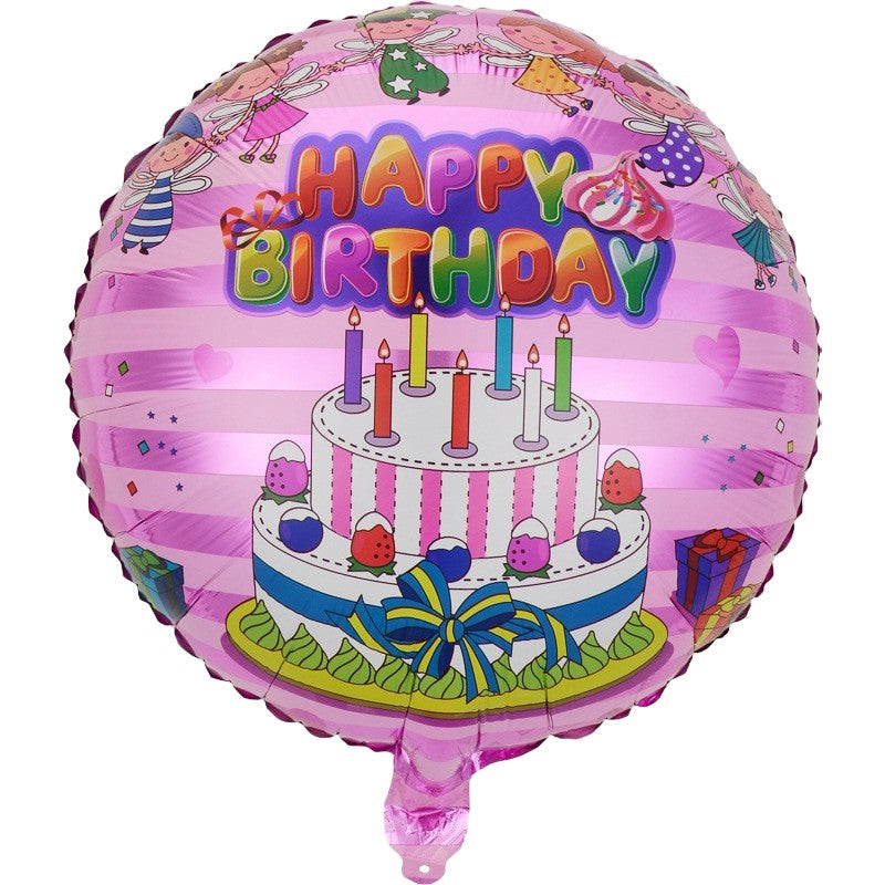 Balon din Folie Metalizata, Flippy, Figurine, Model 1, Happy Birthday, Tematica Aniversare, 45 cm, Ambalaj Individual,