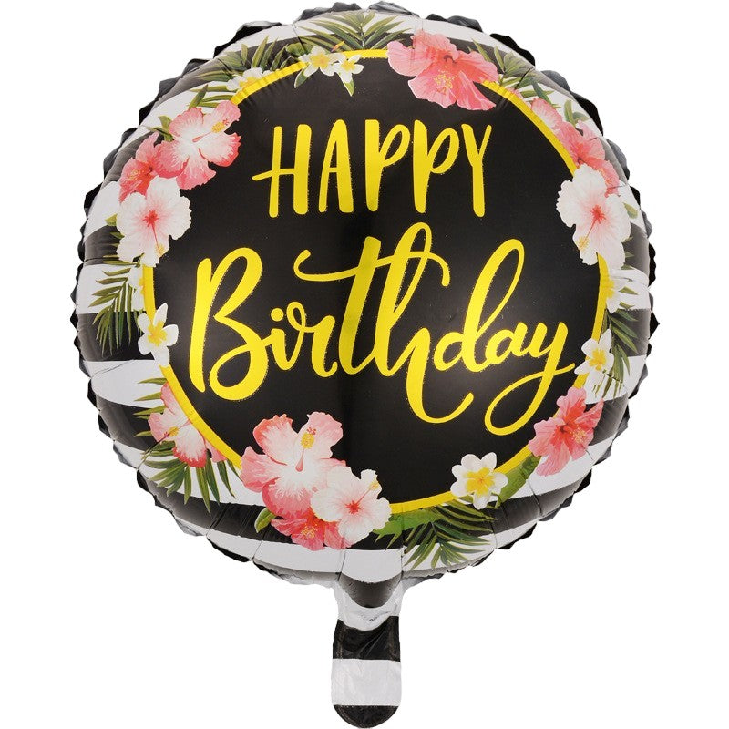 Balon din Folie Metalizata, Flippy, Figurine, Model 4, Happy Birthday, Tematica Aniversare, 45 cm, Ambalaj Individual,