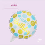 Balon din Folie Metalizata, Flippy, Figurine, Model 5, Happy Birthday, Tematica Aniversare, 45 cm, Ambalaj Individual,