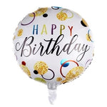 Balon din Folie Metalizata, Flippy, Figurine, Model 6, Happy Birthday, Tematica Aniversare, 45 cm, Ambalaj Individual,