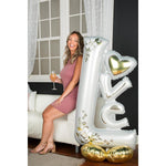 Balon din Folie Metalizata, Flippy, Figurine, Model LOVE, Tematica Iubire, 110x64 cm, Ambalaj Individual, Pai Inclus,