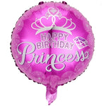 Balon din Folie Metalizata, Flippy, Figurine, Model Princess, Happy Birthday, Tematica Aniversare, 45 cm, Ambalaj