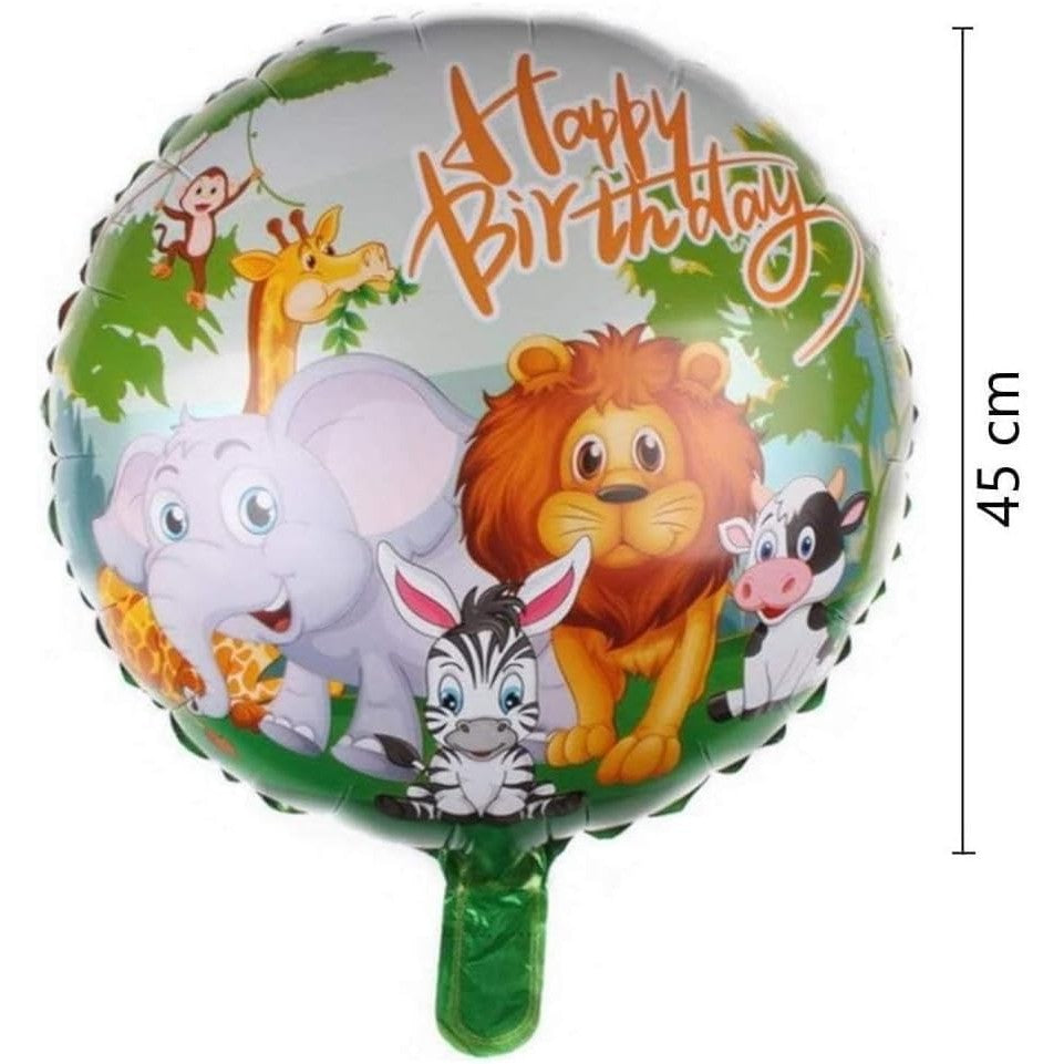 Balon din Folie Metalizata, Flippy, Mini Figurina Rotunda, Model Animalute, Happy Birthday, Tematica Aniversare, 45 cm,