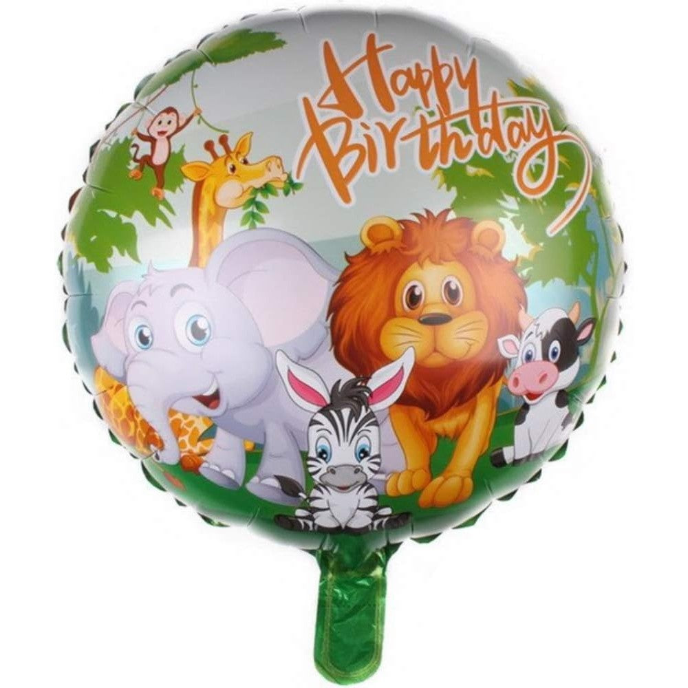 Balon din Folie Metalizata, Flippy, Mini Figurina Rotunda, Model Animalute, Happy Birthday, Tematica Aniversare, 45 cm,