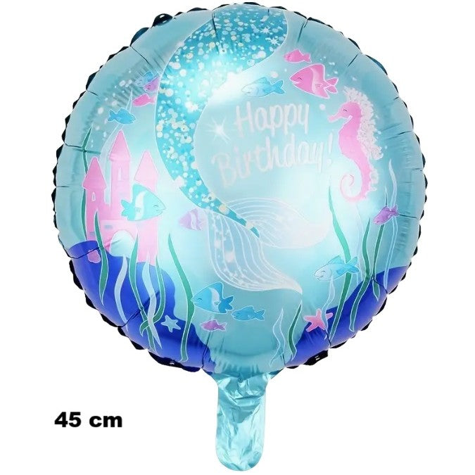 Balon din Folie Metalizata, Flippy, Mini Figurina Rotunda, Model Caluti de Mare, Happy Birthday, Tematica Aniversare,