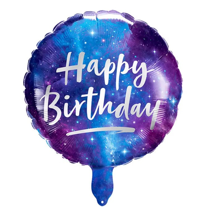 Balon din Folie Metalizata, Flippy, Mini Figurina Rotunda, Model Cer Instelat, Happy Birthday, Tematica Aniversare, 45