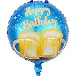 Balon din Folie Metalizata, Flippy, Mini Figurina Rotunda, Model Halbe de Bere, Happy Birthday, Tematica Aniversare, 45