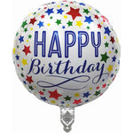 Balon din Folie Metalizata, Flippy, Mini Figurina Rotunda, Model Happy Birthday, Tema Aniversare, 45 cm, Ambalaj