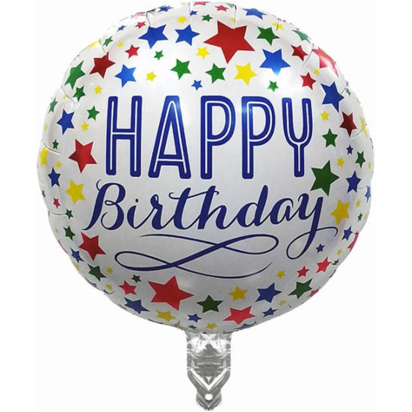 Balon din Folie Metalizata, Flippy, Mini Figurina Rotunda, Model Happy Birthday, Tema Aniversare, 45 cm, Ambalaj