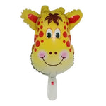 Balon din Folie Metalizata, Flippy, Mini Figurine Animalute, Model Girafa, Tematica Aniversare, 32x45 cm, Ambalaj
