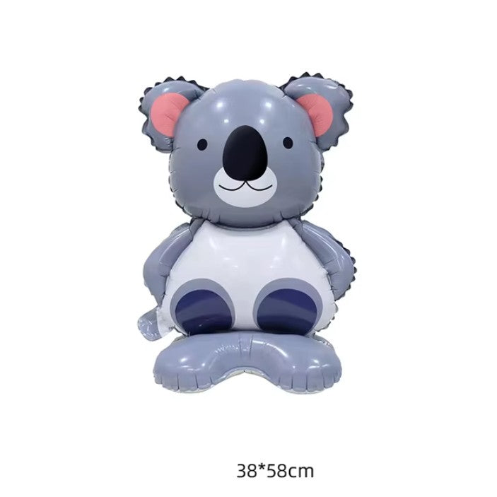 Balon din Folie Metalizata, Flippy, Mini Figurine Animalute, Model Koala, Tematica Aniversare, 38x58 cm, Ambalaj