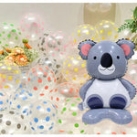 Balon din Folie Metalizata, Flippy, Mini Figurine Animalute, Model Koala, Tematica Aniversare, 38x58 cm, Ambalaj