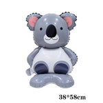 Balon din Folie Metalizata, Flippy, Mini Figurine Animalute, Model Koala, Tematica Aniversare, 38x58 cm, Ambalaj