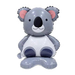 Balon din Folie Metalizata, Flippy, Mini Figurine Animalute, Model Koala, Tematica Aniversare, 38x58 cm, Ambalaj