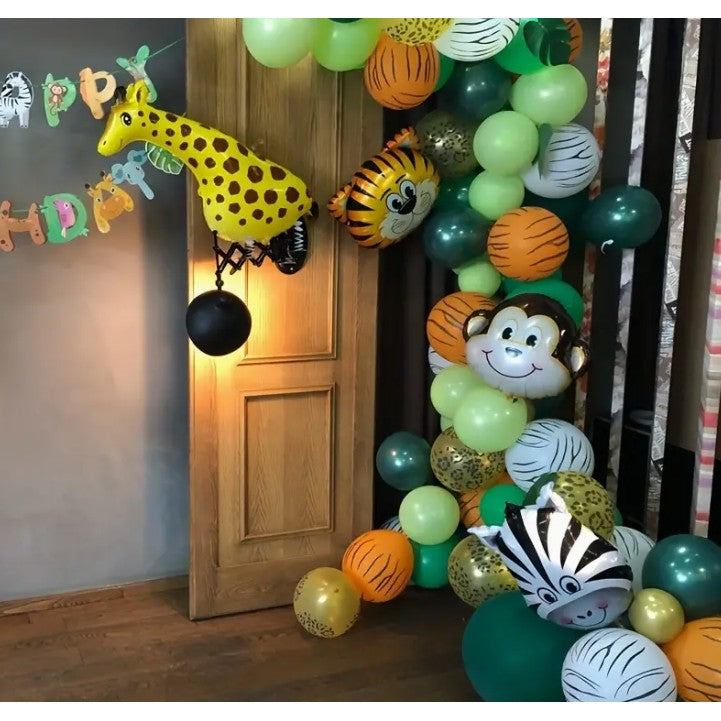 Balon din Folie Metalizata, Flippy, Mini Figurine Animalute, Model Maimutica, Tematica Aniversare, 42x42 cm, Ambalaj