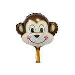Balon din Folie Metalizata, Flippy, Mini Figurine Animalute, Model Maimutica, Tematica Aniversare, 42x42 cm, Ambalaj