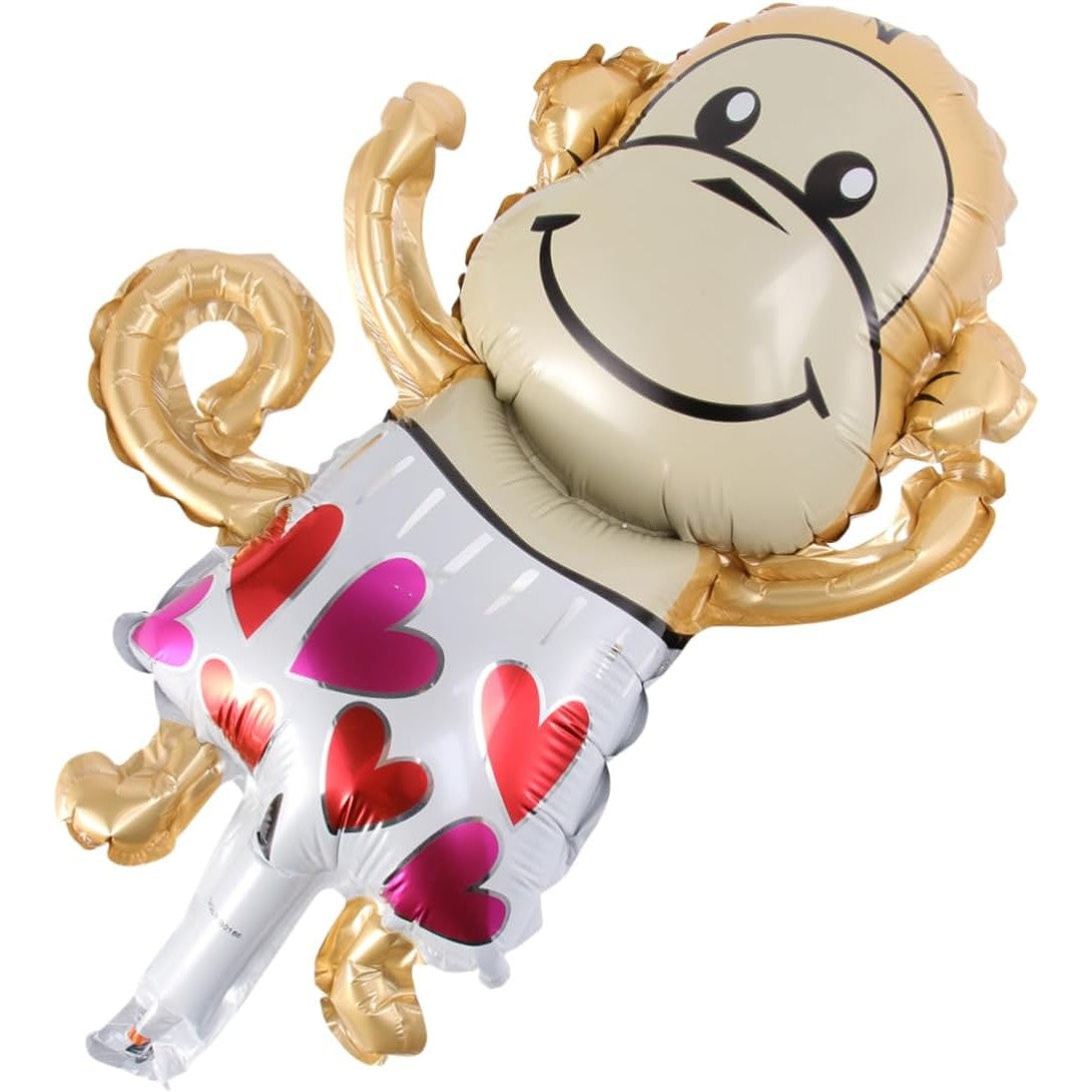 Balon din Folie Metalizata, Flippy, Mini Figurine Animalute, Model Maimutica, Tematica Aniversare, 45x28 cm, Ambalaj