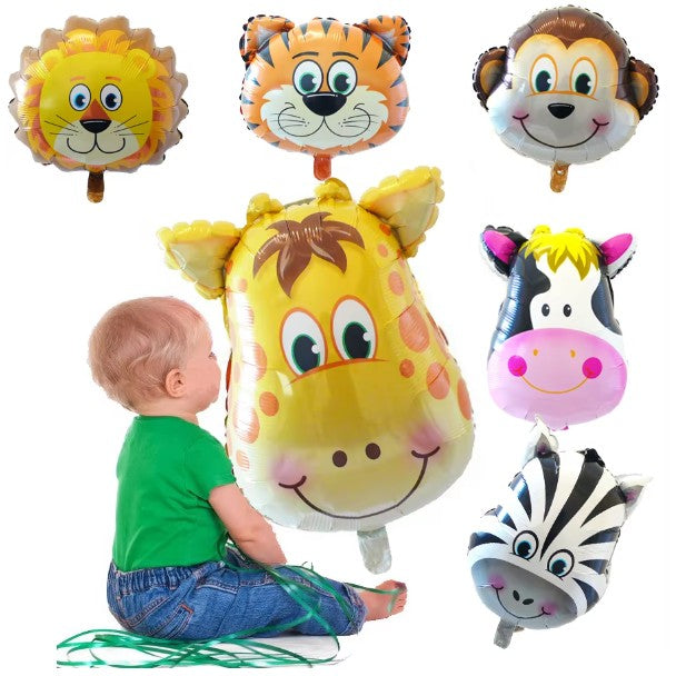 Balon din Folie Metalizata, Flippy, Mini Figurine Animalute, Model Vacuta, Tematica Aniversare, 45x40 cm, Ambalaj