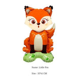 Balon din Folie Metalizata, Flippy, Mini Figurine Animalute, Model Vulpe, Tematica Aniversare, 35x61 cm, Ambalaj