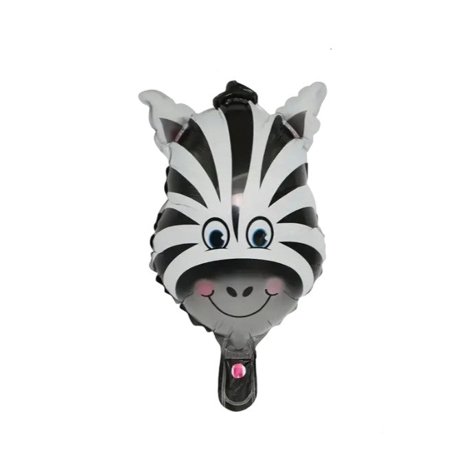 Balon din Folie Metalizata, Flippy, Mini Figurine Animalute, Model Zebra, Tematica Aniversare, 25x45 cm, Ambalaj
