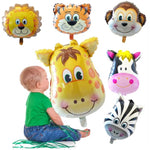 Balon din Folie Metalizata, Flippy, Mini Figurine Animalute, Model Zebra, Tematica Aniversare, 25x45 cm, Ambalaj