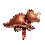Balon din Folie Metalizata, Flippy, Mini Figurine Dinozauri, Model Triceratops, Tematica Aniversare, 47x32 cm, Ambalaj