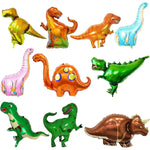 Balon din Folie Metalizata, Flippy, Mini Figurine Dinozauri, Model Velociraptor, Tematica Aniversare, 48x43 cm, Ambalaj