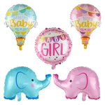 Balon din Folie Metalizata, Flippy, Mini Figurine, Model Balon cu Aer Cald Fetita, Tematica Welcome Baby, 80x62 cm,