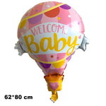 Balon din Folie Metalizata, Flippy, Mini Figurine, Model Balon cu Aer Cald Fetita, Tematica Welcome Baby, 80x62 cm,