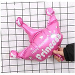 Balon din Folie Metalizata, Flippy, Mini Figurine, Model Coroana de Printesa, Tematica Aniversare, 42x38 cm, Ambalaj