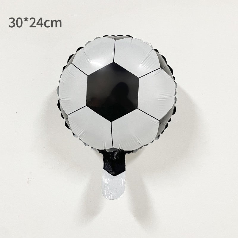 Balon din Folie Metalizata, Flippy, Mini Figurine, Model Minge de Fotbal, Tematica Aniversare, 30x24 cm, Ambalaj