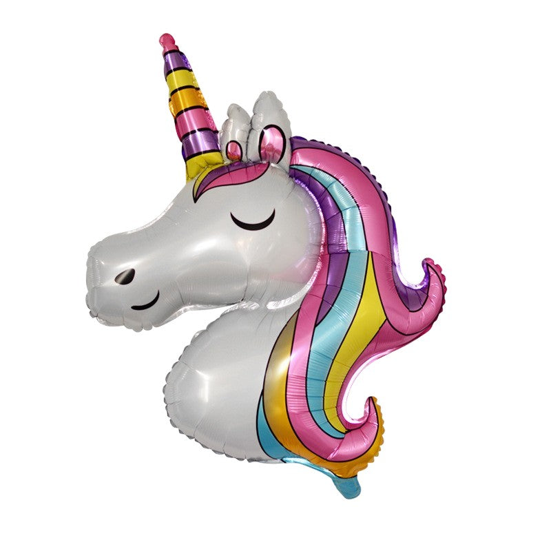 Balon din Folie Metalizata, Flippy, Mini Figurine, Model Unicorn, Tematica Aniversare, 115x76 cm, Ambalaj Individual,
