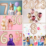 Balon din Folie Metalizata, Flippy, Figurina Cifra, Model 1, Tema Aniversare 100 cm, Ambalaj Individual, Pai Inclus,