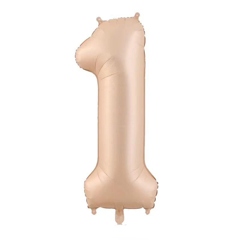 Balon din Folie Metalizata, Flippy, Figurina Cifra, Model 1, Tema Aniversare 100 cm, Ambalaj Individual, Pai Inclus,
