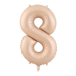 Balon din Folie Metalizata, Flippy, Figurina Cifra, Model 8, Tema Aniversare 100 cm, Ambalaj Individual, Pai Inclus,